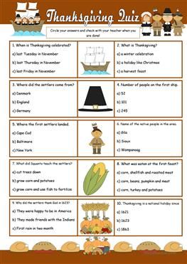 Thanksgiving Quiz Thanksgiving Elementary, Thanksgiving Quiz, Thanksgiving Trivia Questions, Thanksgiving Trivia, Teaching Thanksgiving, Thanksgiving History, Thanksgiving Facts, Thanksgiving Worksheets, Printable Thanksgiving