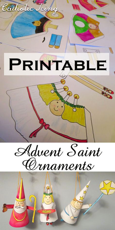 St Lucia Crafts Preschool, Advent Festival Crafts, Santa Lucia Crafts For Kids, Saint Projects For Kids Catholic, Saint Lucia Crafts For Kids, Saint Lucia Day Crafts For Kids, Saint Nicholas Activities For Kids, St Nicholas Crafts For Kids, St Nicholas Day Ideas Kids