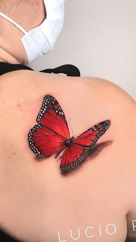 Butterfly Wing Tattoo, Realistic Butterfly Tattoo, Butterfly Neck Tattoo, Sleeve Tattoo Designs, Monarch Butterfly Tattoo, Butterfly With Flowers Tattoo, Floral Back Tattoos, Butterfly Tattoo On Shoulder, Mom Tattoo Designs