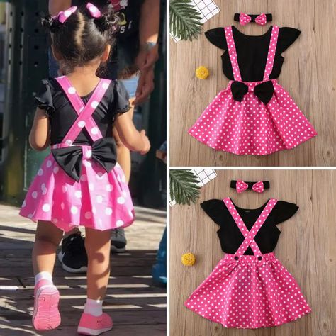 Dress Summer Outfits, Minnie Mouse Birthday Theme, Minnie Mouse Birthday Party Decorations, Minnie Mouse Birthday Decorations, Minnie Mouse Costume, Minnie Birthday Party, Mouse Dress, Headband Outfit