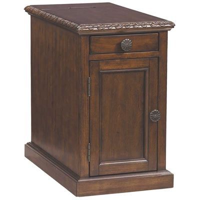 Show details for Laflorn Dark Brown Power Chairside End Table Dark Brown Chair, Lodge Style Decorating, Furniture Mall, Brown Chair, Royal Furniture, Sofa Console, Occasional Tables, Ashley Furniture Homestore, Chair Side Table