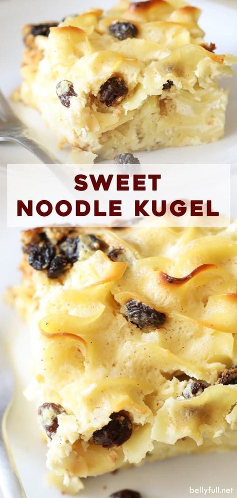 Sweet Noodle Kugel Recipe, Sweet Noodle Kugel, Noodle Kugel Recipe, Holiday Casseroles, Jewish Holiday Recipes, Jewish Cuisine, Jewish Food, Passover Recipes, Jewish Recipes