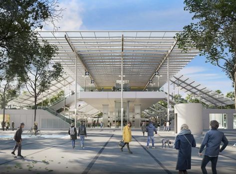 In Milan, Renzo Piano’s Sesto station takes shape - Domus Renzo Piano Architecture, Sesto San Giovanni, Shop Architects, Building Workshop, Renzo Piano, Glass Roof, Parking Design, Reinforced Concrete, Construction Site