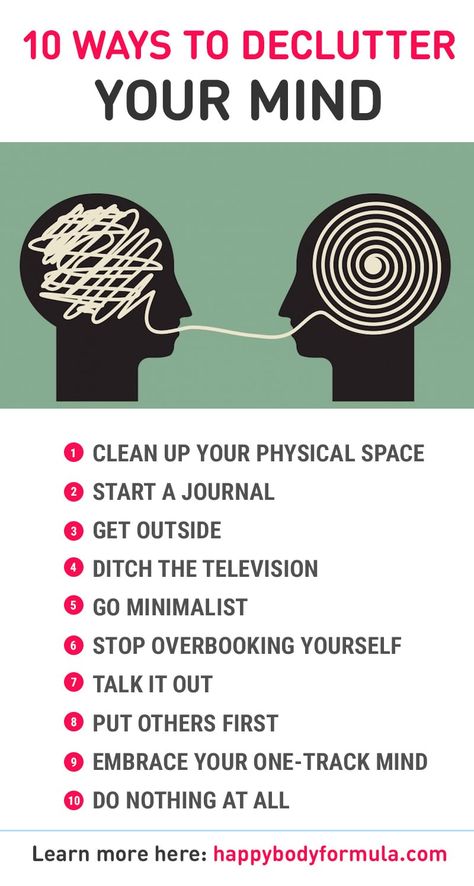 10 Ways To Declutter Your Mind - Do you ever feel overwhelmed, stressed and unable to focus or make decisions. Chances are your mind is too cluttered. Here are 10 simple ways to clear up your mind and find your inner zen. Meditation Zone, Declutter Your Mind, Mindfulness Meditation, Mindful Living, Healthy Mind, Self Development, Declutter, Self Improvement, Self Help