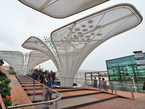 Undulating German pavilion brings a “field of ideas” to Milan Expo 2015 Germany Pavilion Milan World Expo 8 – Inhabitat - Green Design, Innovation, Architecture, Green Building Canopy Architecture, Pavilion Architecture, Pavilion Design, Genius Loci, Fabric Canopy, Canopy Design, Expo 2015, Urban Furniture, Harbin