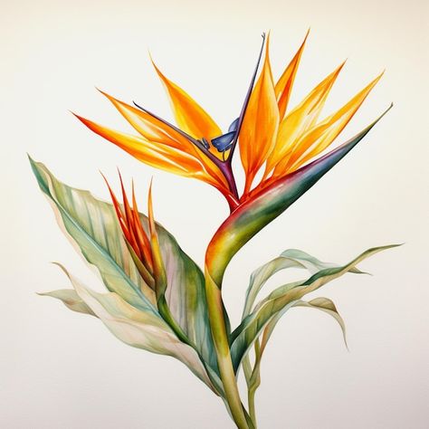 Bird Of Paradise Plant Painting, Bird Of Paradise Wallpaper, Tattoo Pierna, Bedroom Paintings, Paradise Wallpaper, Bird Of Paradise Plant, Hummingbird Tattoo, Basic Drawing, Praying Mantis