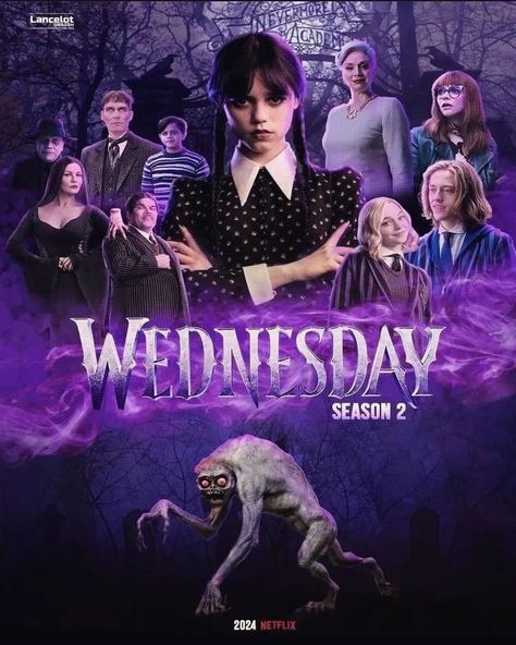 Wednesday Season 2, Addams Family Poster, Witcher 4, Stranger Things 5, Squid Game Season 2, Top Netflix Series, Addams Family Tv Show, Netflix Shows, Wednesday Movie