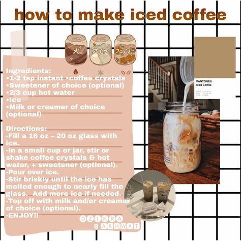 Procedure Text How To Make, Procedure Text, Make Iced Coffee, How To Make Ice Coffee, Ice Milk, How To Make Coffee, Iced Coffee, Hot Water, Coffee