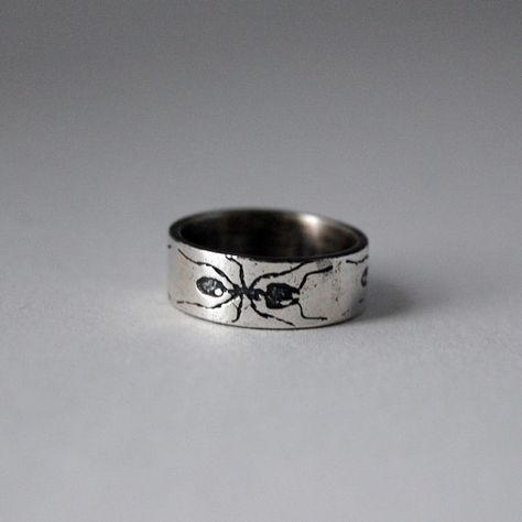 Insect Jewelry Handmade Sterling Silver Ant Ring Insect Metal Rings Handmade, Beetle Ring, Bug Ring, Ant Insect, Insect Ring, Bug Jewelry, 25th Anniversary Gift, Bold Rings, Insect Jewelry