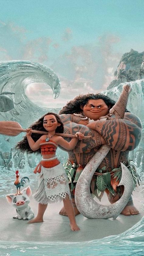 Moana Wallpaper Iphone, Disney Moana Art, Moana Movie, Moana Maui, Disney Princess Moana, Disney Cuties, Disney Characters Wallpaper, Wallpaper Iphone Disney Princess, Disney Princess Images