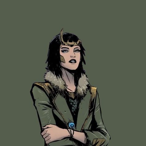 Marvel Comic Icons, Female Loki, Green Marvel, Pfp Female, Comic Icons, Loki, Marvel, Green