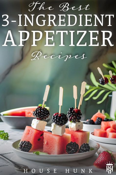 Discover the ultimate collection of 3-ingredient appetizers for your next event! Elevate your entertaining game effortlessly with these quick and flavorful recipes. Easy Appetizer Recipes 3 Ingredients, 3 Ingredient Appetizers, Easy 3 Ingredient Recipes, Appetizers Easy Recipes, Easy Au Jus Recipe, Room Temperature Appetizers, Beer Cheese Dip Recipe, Drink Inspiration, Watermelon And Feta