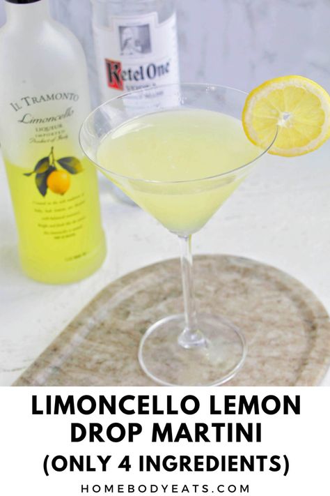 I am obsessed with this lemon drop martini cocktail recipe. It's so easy for my friends and I to whip up a batch for our parties. This recipe only requires 4 ingredients and the flavor is SO delicious - the perfect balance of sweet and tart. Lemon Cello Martini, Lemon Drop Martini Recipe Limoncello, Limoncello Lemon Drop, Limoncello Martini Recipe, Lemon Italian Wedding, Limoncello Lemon Drop Martini, Cocktails With Lemoncello, Lemoncello Martini Recipes, Quick Limoncello Recipe