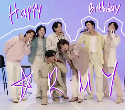 Happy Birthday Bts Army, Happy Birthday Army, Army's Birthday, Bts Happy Birthday, Birthday Photo Frame, Bts Birthdays, Kpop Entertainment, Kawaii Stickers, Happy Birthday To You