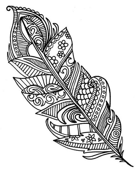 Feather Coloring Pages, Mandalas For Kids, Peacock Coloring Pages, Designs Coloring Books, Drawing Examples, Free Adult Coloring Pages, Background Wallpaper For Photoshop, Clock Art, Printable Coloring Book