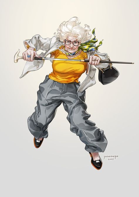 Modern Fantasy, Old Lady, Old Woman, Urban Fantasy, 영감을 주는 캐릭터, Dnd Characters, Character Portraits, Fantasy Character Design, Character Design Inspiration