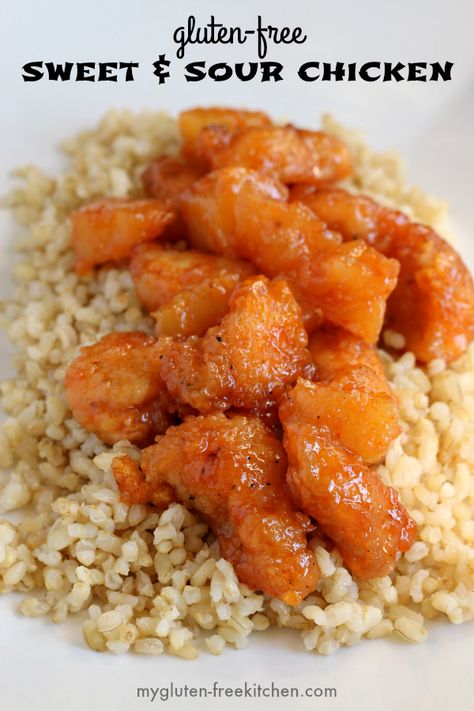 Gluten-free Sweet and Sour Chicken with pineapple and brown rice. Sooooo good! Gluten Free Chinese Food, Chicken With Pineapple, Gluten Free Chinese, Gluten Free Kitchen, Gluten Free Candy, Gluten Free Main Dishes, Sweet And Sour Chicken, Sweet Sour Chicken, Lactose Free Diet