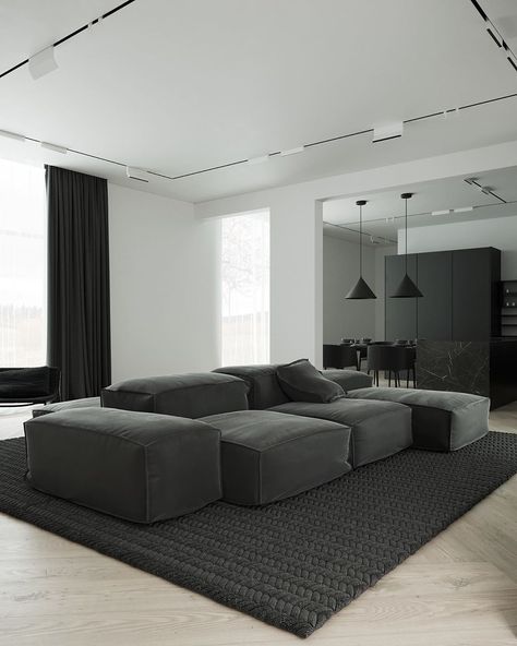 Living Room Design Inspiration, 아파트 인테리어, Dark Interiors, Loft Design, Living Room Decor Apartment, House Interior Decor, Home Room Design, Apartment Interior, Minimalist Living Room