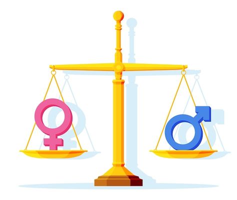 Pink and blue gender symbol balanced on ... | Premium Vector #Freepik #vector #gender-inequality #equal-sign #gender-equality #inequality Drawing On Gender Inequality, Gender Equality Symbol, Gender Inequality Art, Gender Equality Drawing, Equality Drawing, Gender Equality Art, Gender Equality Poster, Equality Poster, Gender Symbols