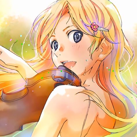 #kaori icon | Your lie in april Kaori Miyazono, Moon Lovers Drama, April Art, Your Lie In April, You Lied, Matching Icons, Blackwork, Violin, Aesthetic Anime