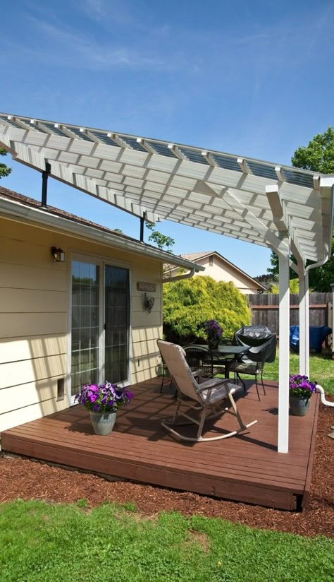 Pergola Shade Diy, Deck Pergola, Deck Diy, Pergola Diy, Small Pergola, Cheap Pergola, Pergola Attached To House, Pergola Canopy, Wooden Pergola