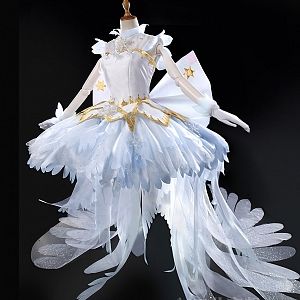 White Halloween Party, Ice Angel, Sakura Dress, Vestidos Anime, Sakura Cosplay, Card Captor Sakura, Sakura Kinomoto, Sims4 Clothes, Anime Cosplay Costumes