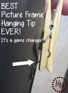 Picture Framing Hacks, How To Hang Flat Canvas On Wall, Hanging Pictures Hack, Hang A Picture Hack, Hack For Hanging Pictures, Easiest Way To Hang Pictures On The Wall, Hanging Pictures With Ribbon, How To Hang Pictures On Wall, Picture Hanging Hacks