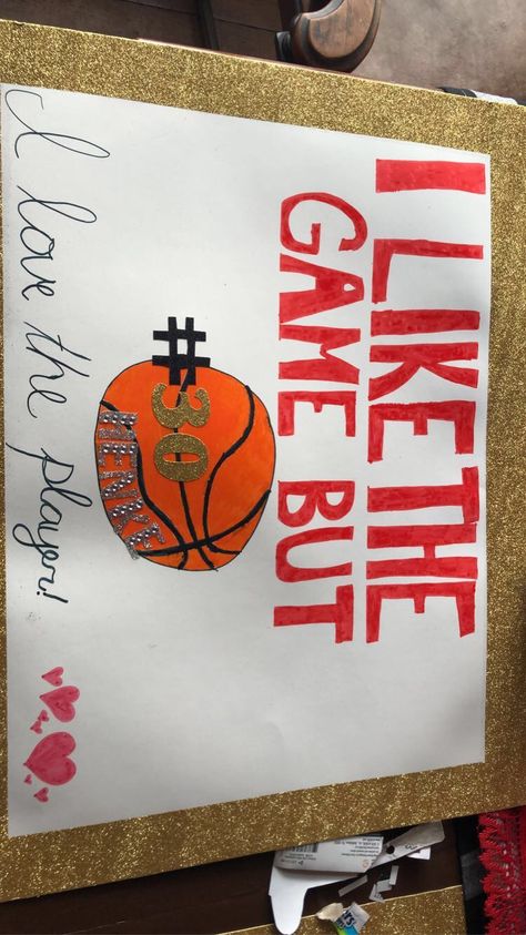 Signs To Make For Basketball Games, Basketball Fan Posters, Basketball Senior Night Posters Ideas, Basketball Signs For Boyfriend, Basketball Posters For Players, Basketball Signs For Games Funny, Basketball Posters For Boyfriend, Cute Basketball Posters Ideas, Game Day Posters Basketball