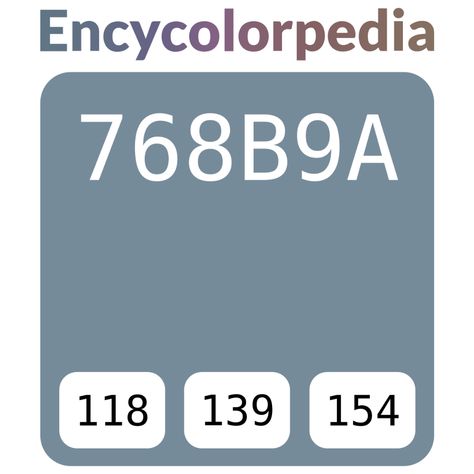 Sherwin-Williams Bracing Blue - 6242 / #768b9a Hex Color Code Cloverdale Paint, Benjamin Moore Blue, Pittsburgh Paint, Porter Paint, Crown Paints, Valspar Paint, Hex Color, Painted Slate, Nippon Paint