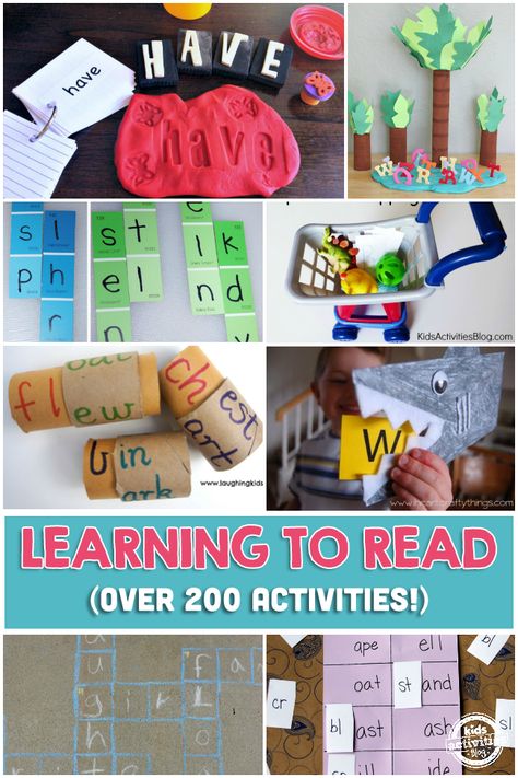 200+ Learning To Read Activities and Crafts for Kids. Make learning and reading fun for little ones with interactive games, activities, and crafts. Learning To Read Activities, Learning To Read, Preschool Literacy, Read And Write, Reading Centers, Reading Classroom, Reading And Writing, Education Kindergarten, Daily 5