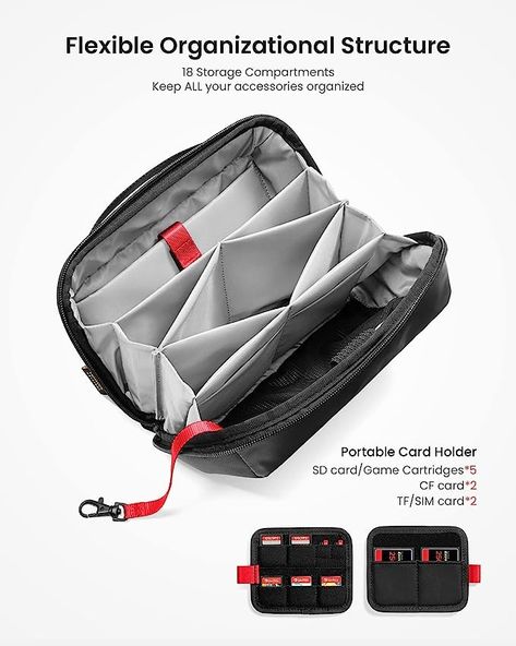 A well-thought-out Tech Pouch: No matter your daily commute or an extended vacation, you may travel with a lot of electronic accessories, tomtoc tech organizer has a good structure and smart storage that will offer you unrivaled organization and ease of access, saving you from your own mess; Dimensions: 10.24" x 5.91" x 3.94", Volum: 2.4L Macbook Charger, Electronic Organizer, Tech Storage, Everyday Carry Bag, Tech Organization, Tech Pouch, Electronic Organization, Toiletries Organization, Usb Adapter