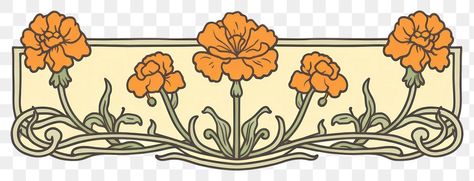 Art Nouveau Border, Strawberry Art Nouveau, Art Nouveau Marigold, Art Neauveau Borders, Art Nouveau Frame Illustration, Art Nouveau Borders And Frames, Art Nouveau Floral Border, Strawberry Art, Art Nouveau Illustration