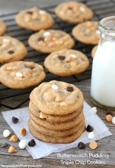 Pudding Cookies Recipes, American Cookies, Soft Cookies, Butterscotch Pudding, Cookies And Milk, Pudding Cookies, Butterscotch Chips, Chip Cookie Recipe, C Is For Cookie