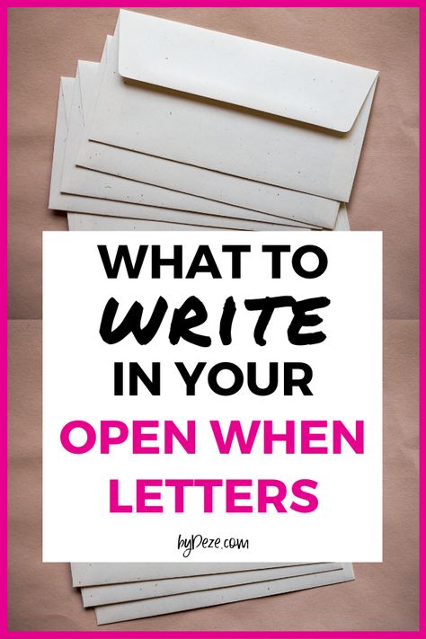 Open When Letters For Self, Open When For Friends, Open When Gift Ideas Friends, When You Are Letters, Open When Letters For Boyfriend What To Put In, Open When Letters For New Mom, Open First Letter For Boyfriend, What To Write In A Open When Letter, Open Letter When Ideas