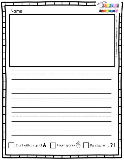 LINED WRITING PAPER - dotted lines, sentence starters and scaffolding for narrative writing in kindergarten - first grade - second grade #kindergarten #firstgrade #kindergartenwriting #narrativewriting Sentence Starters First Grade, Writing Assessment First Grade, 2nd Grade Lined Writing Paper, Narrative Writing Prompts First Grade, Kindergarten Sentence Writing Worksheets, Grade 1 Writing Worksheets, Writing Lessons For Second Grade, Second Grade Writing Worksheets, Free Writing Paper Printables