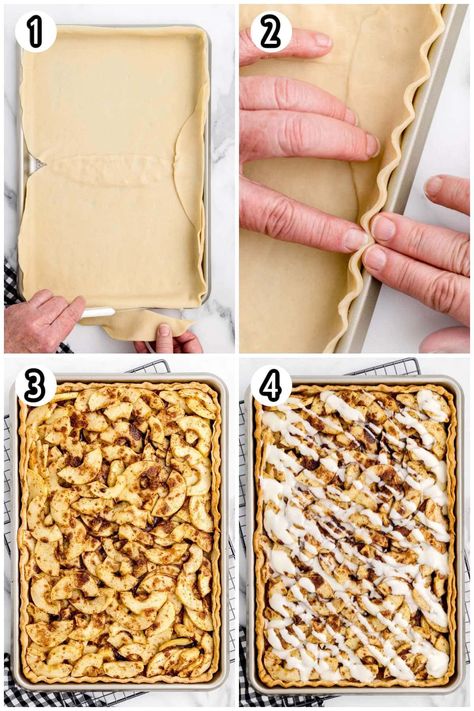 Sheet Apple Pie Recipe, Cookie Sheet Apple Pie, Easy Apple Slab Pie, Apple Pie Bars With Premade Crust, Apple Sheet Pie, Mcintosh Apple Recipes, Apple Pie Casserole, Apple Pie Slab, Sheet Pan Apple Pie