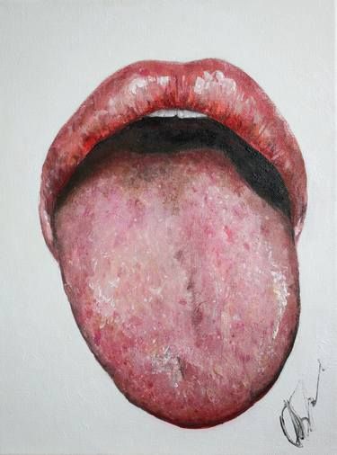 Oksana Belkina | Saatchi Art Mouth Painting, Small Pictures, Canvas Acrylic, Hang On, Realistic Art, Art Buyer, Painting Edges, Sketchbook Art Inspiration, Original Gift