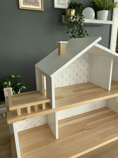 Handmade Doll House, Doll House Plans, Barbie Doll House, Modern Dollhouse, Dollhouse Kits, Wooden Dollhouse, Barbie House, Diy Dollhouse Furniture, Miniature House