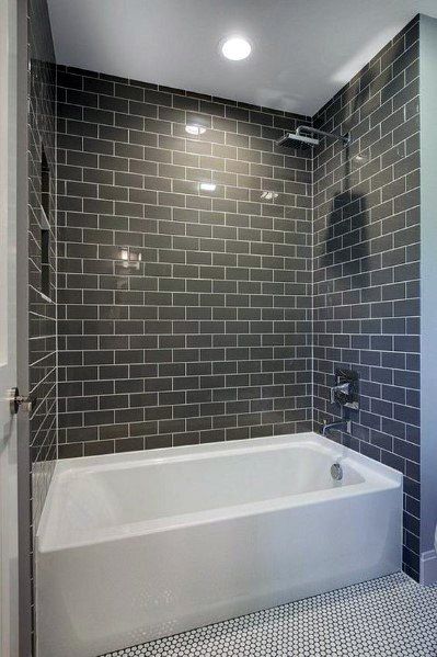 Top 60 Best Bathtub Tile Ideas - Wall Surround Designs Makeover Kamar Mandi, Subway Tiles Bathroom, Best Bathtubs, Bathtub Tile, Bathtub Remodel, Bad Inspiration, Bathroom Tile Designs, Bathroom Tub, White Bath