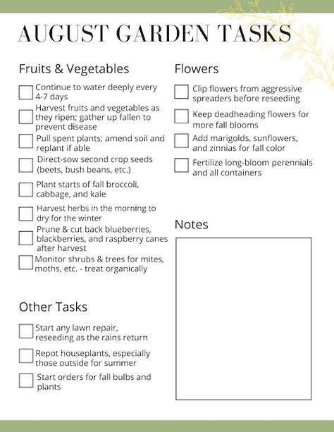 August Garden Chores & Tasks (PNW & Similar Zones) - An Oregon Cottage Deadheading Flowers, Green Witchery, Oregon Cottage, Garden Checklist, Dog Farm, Landscape Planning, August Garden, Garden Prepping, Garden Layouts