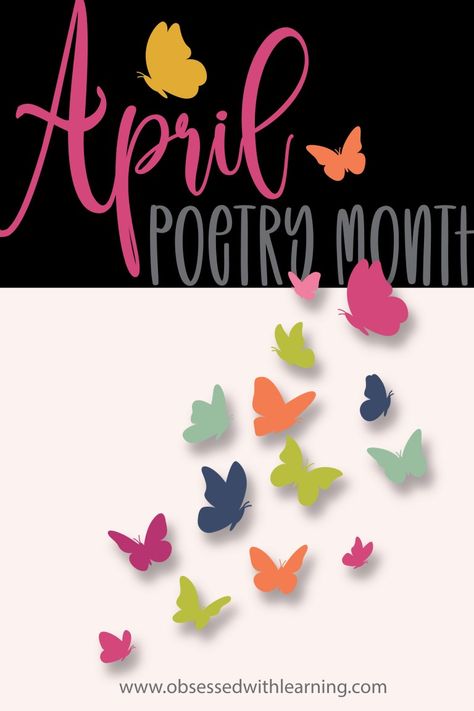 National Poetry Month Bulletin Board, Poetry Month Bulletin Board, April Poetry Month, Poetry Bulletin Board, Spring Poetry, Elementary Librarian, Poetry Posters, Mason Jar Design, Poetry Activities