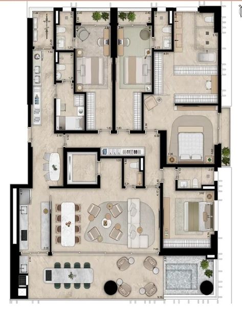 Penthouse Plans Layout, Luxury Penthouse Plan, Penthouse Floor Plan Luxury, Luxury Penthouse Apartment Floor Plans, Penthouse Plan, Penthouse Floor Plan, Penthouse Apartment Floor Plan, Luxury Penthouse Apartment, Duplex Penthouse