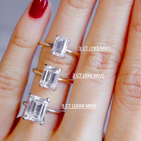 Engagement Rings Edwardian, Emerald Cut Solitaire Engagement Ring, Emerald Cut Solitaire, Emerald Cut Engagement Ring, Gold Flower Ring, Emerald Cut Engagement, Solitaire Rings, Moissanite Engagement Ring Solitaire, Rings Collection