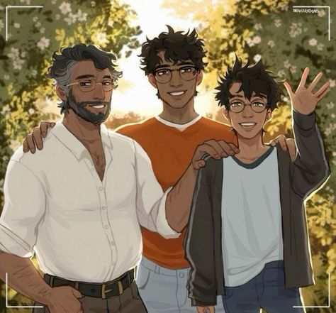 Fleamont, James and Harry Potter James And Harry, Marauders Fan Art, Harry Potter Artwork, Harry Potter Comics, Harry Potter Ships, Harry James, Harry Potter Headcannons, Harry James Potter, All The Young Dudes