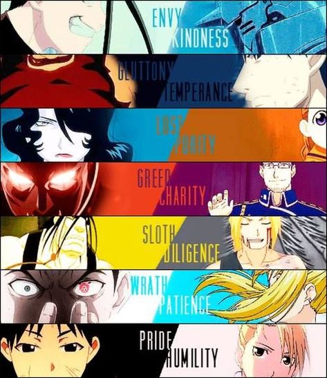 Seven Deadly Sins/Seven Heavenly Virtues: Olivier Mira Armstrong, 7 Virtues, Doflamingo Wallpaper, 7 Sins, Full Metal Alchemist, Alphonse Elric, Edward Elric, Bd Comics, Fullmetal Alchemist Brotherhood