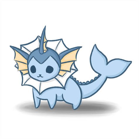 #134 Vaporeon by ColbyJackRabbit Chibi Vaporeon, Instagram Illustration, Images Kawaii, Cute Pokemon Pictures, Eevee Evolutions, Pokemon Drawings, All Pokemon, My Pokemon, Pokemon Pictures