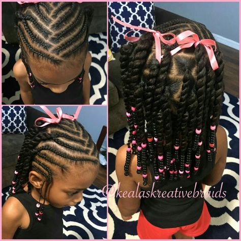 re graduation Preschool Graduation Hairstyles, Kindergarten Graduation Hairstyles, Hairstyle Beads, Cornrow Hairstyles For Kids, Braided Braids, Cabello Afro Natural, Lil Girl Hairstyles, Kid Braid Styles, Hairstyles Kids