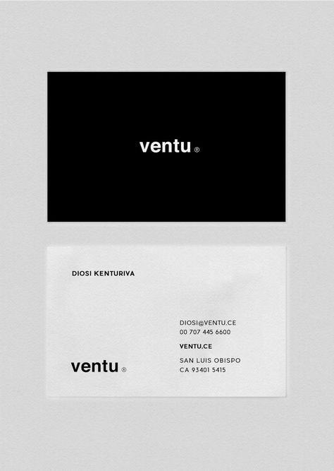 Ventu Free Business Card Template preview Minimal Name Card Design, Corporate Name Card, Corporate Card Design, Minimal Name Card, Card Name Design, Business Card Free Template, Minimalist Name Card, Visit Card Design, Business Card Minimal