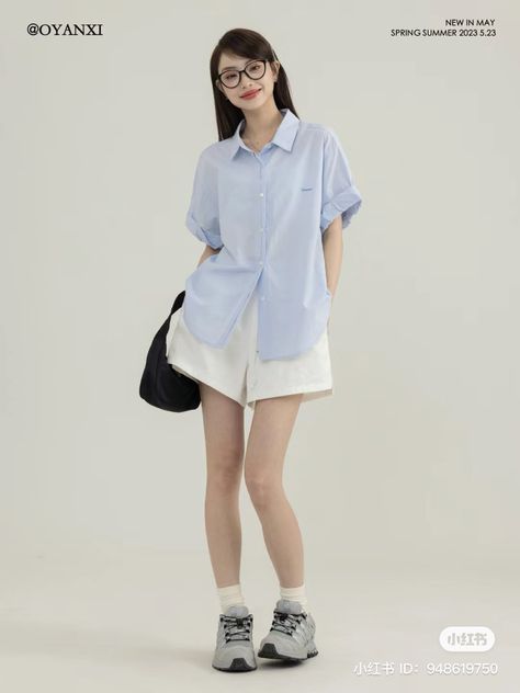 Korea Summer Outfit Korean Style, Oyanxi Outfits, Japanese Outfits Summer, Summer Outfits Japanese, Summer Japanese Outfits, Japanese Casual Outfits, Asian Summer Outfits, Japanese Summer Outfits, Summer Outfits Japan