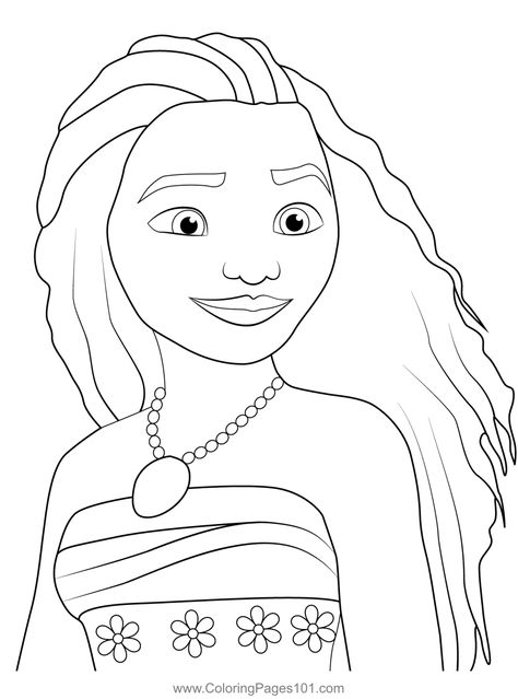 Princess Moana 20 Coloring Page Moana Colouring Sheet, Moana Cartoon Character, Pua Moana Drawing, Moana Drawings Easy, Moana Drawings, Moana Logo, Drawing Moana, Moana Painting, Draw Moana